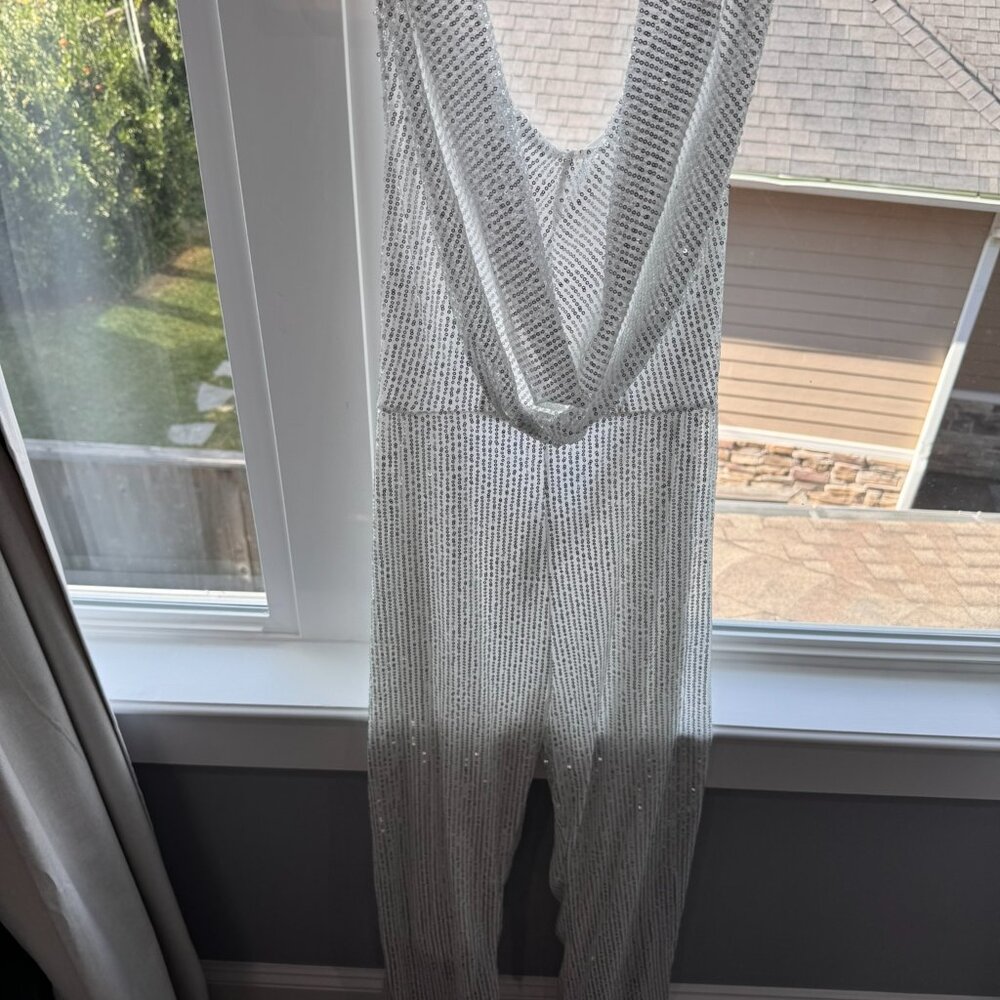 Sparkly halter cowlneck jumpsuit - Picture 3 of 3